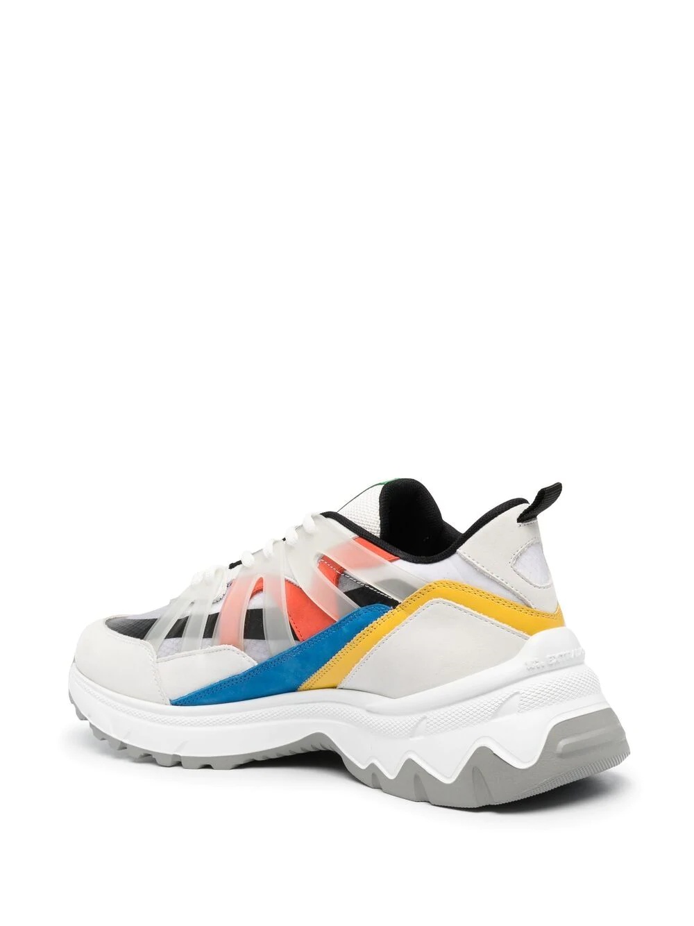 panelled low-top sneakers - 3