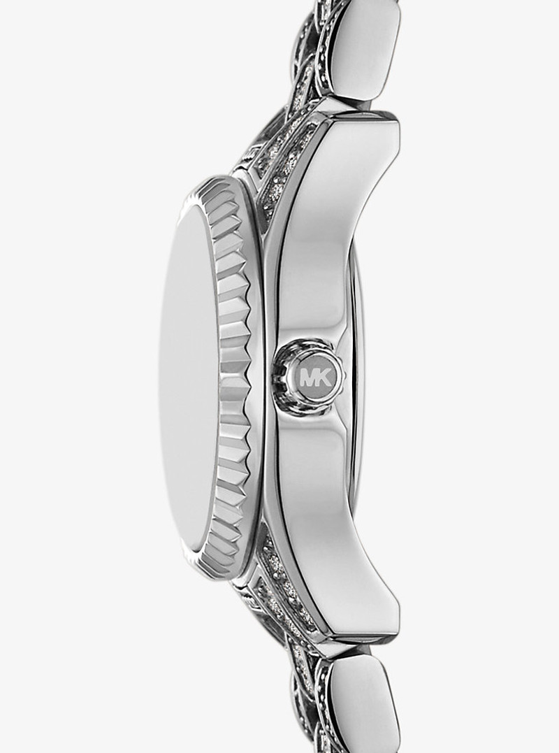 MICHAEL KORS Mini Lexington Pavé Silver-Tone Watch outlook