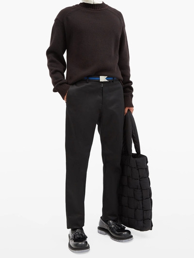 Bottega Veneta Striped canvas belt outlook