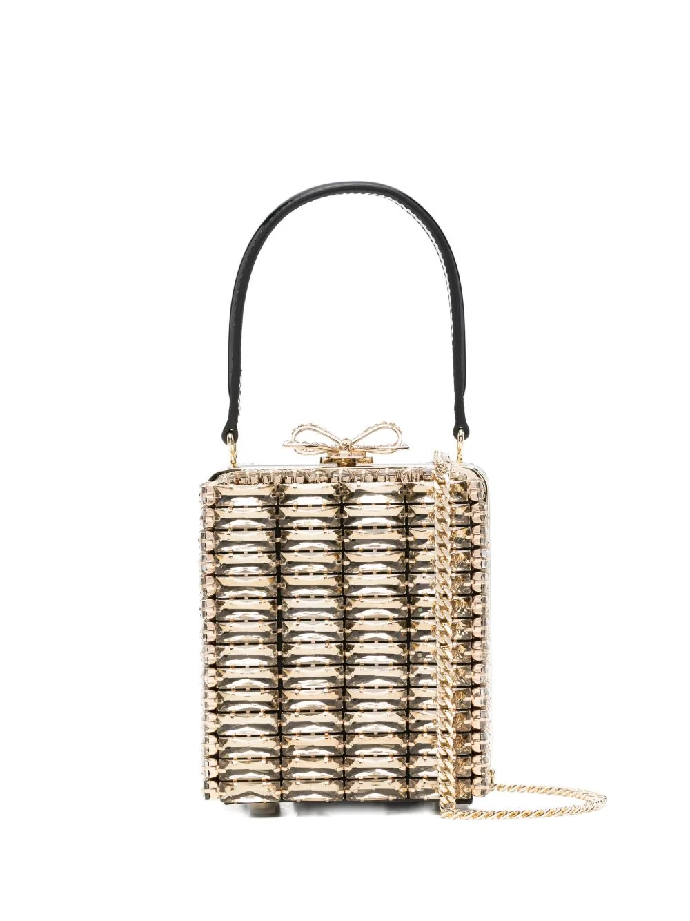 crystal-embellished top-handle mini bag - 1