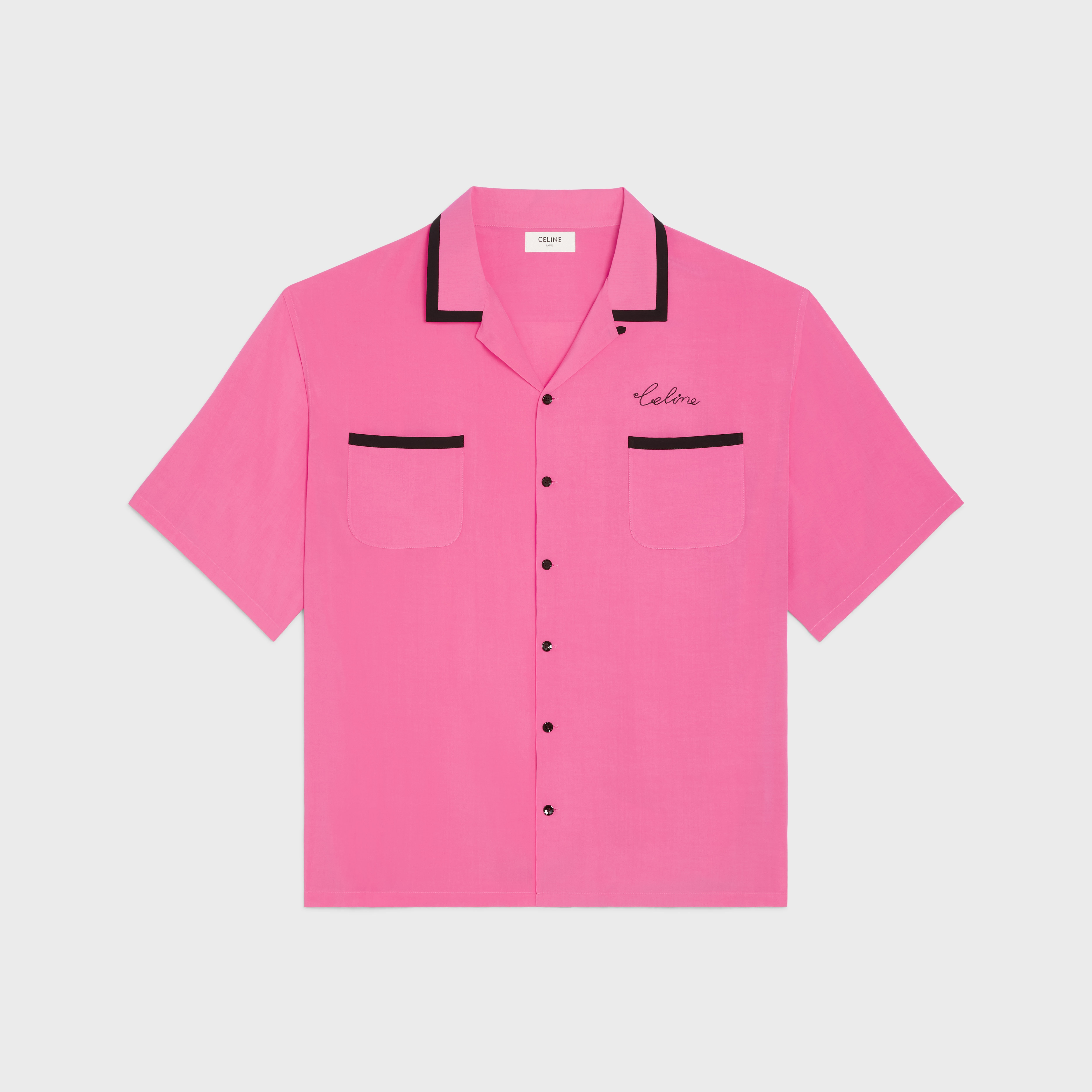 LOOSE BOWLING SHIRT IN RAYON TWILL - 1
