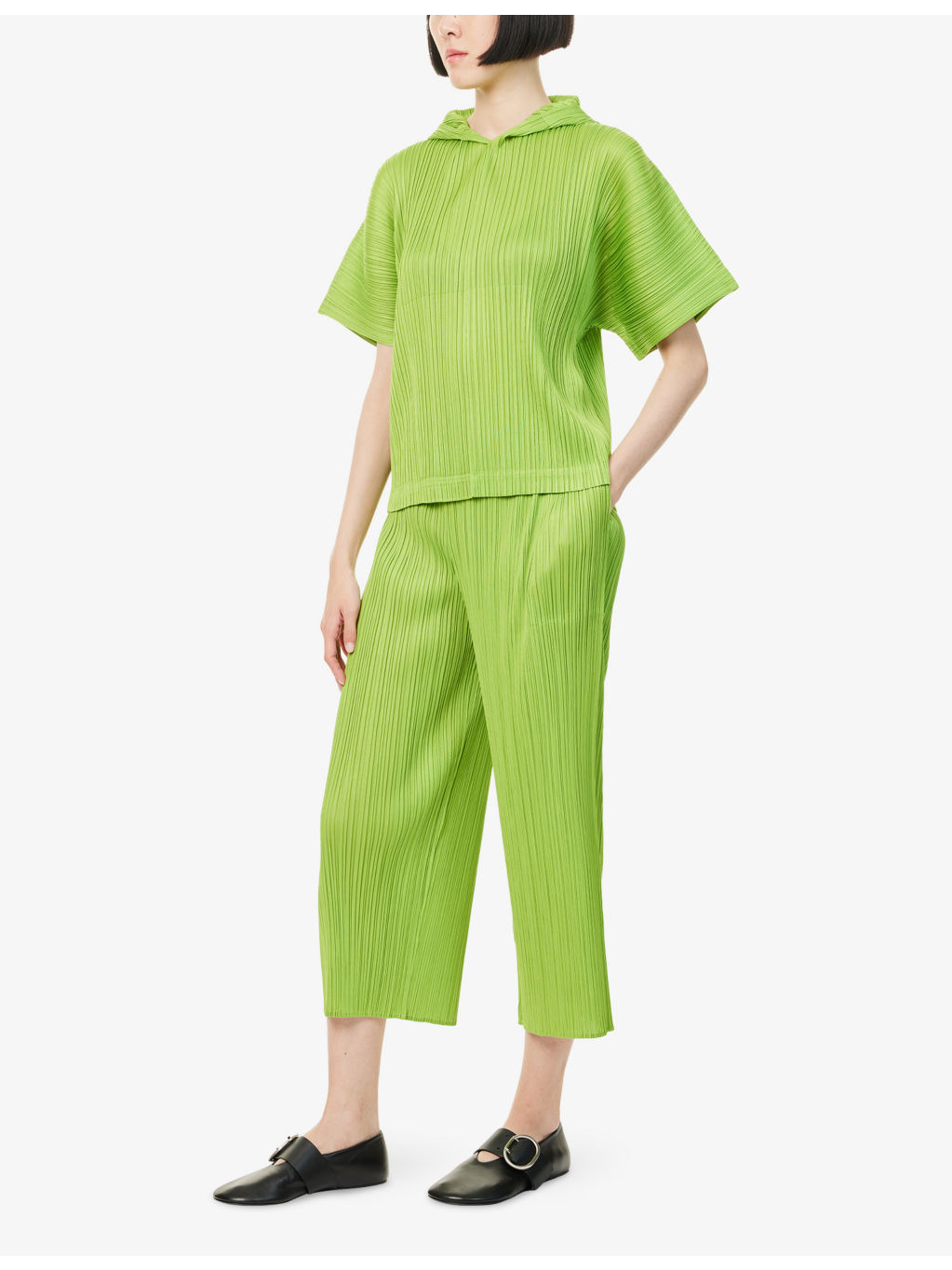 Monthly Colors: August Hooded Knitted Top - 2