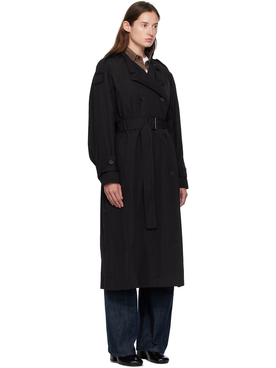 Black Matte Trevoux Trench Coat - 2