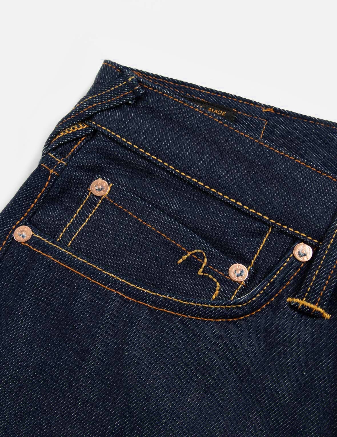 Brocade Kamon and Seagull Embroidery Slim-Fit Jeans #2010 - 9