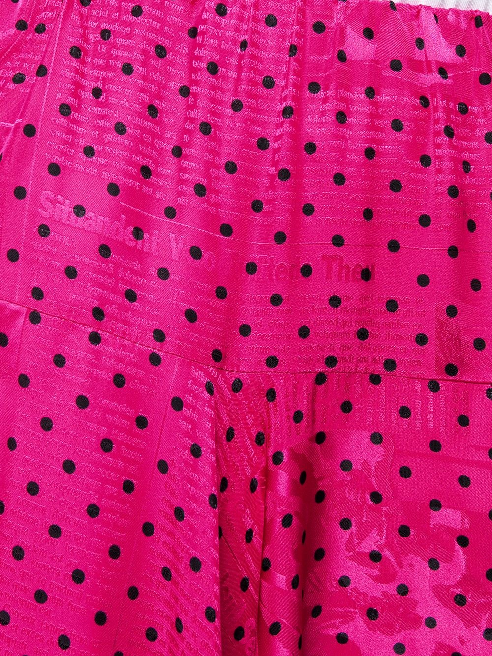 polka-dot newspaper-print skirt - 5