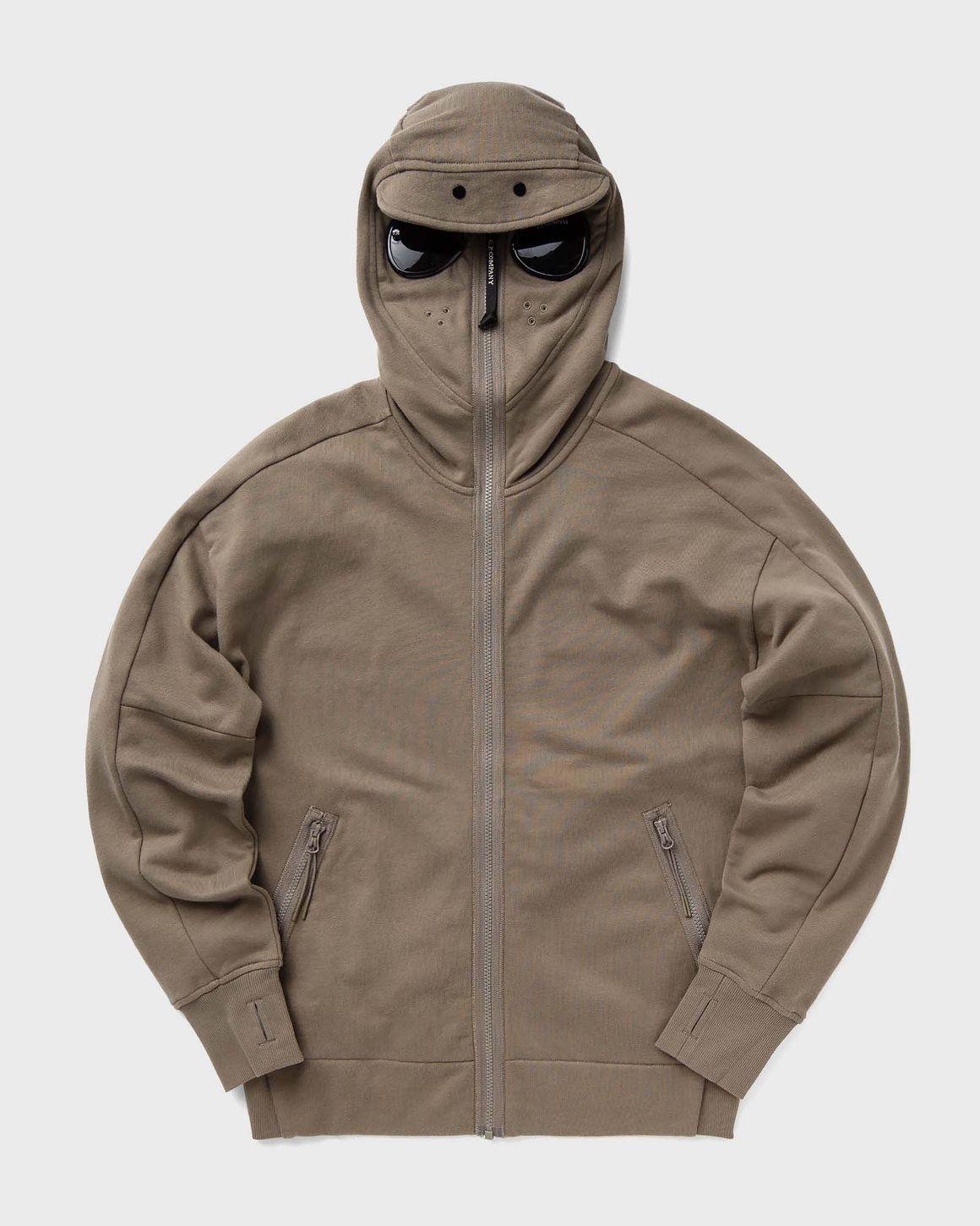 C.P. Company DIAGONAL RAISED FLEECE GOGGLE ZIPPED HOODED