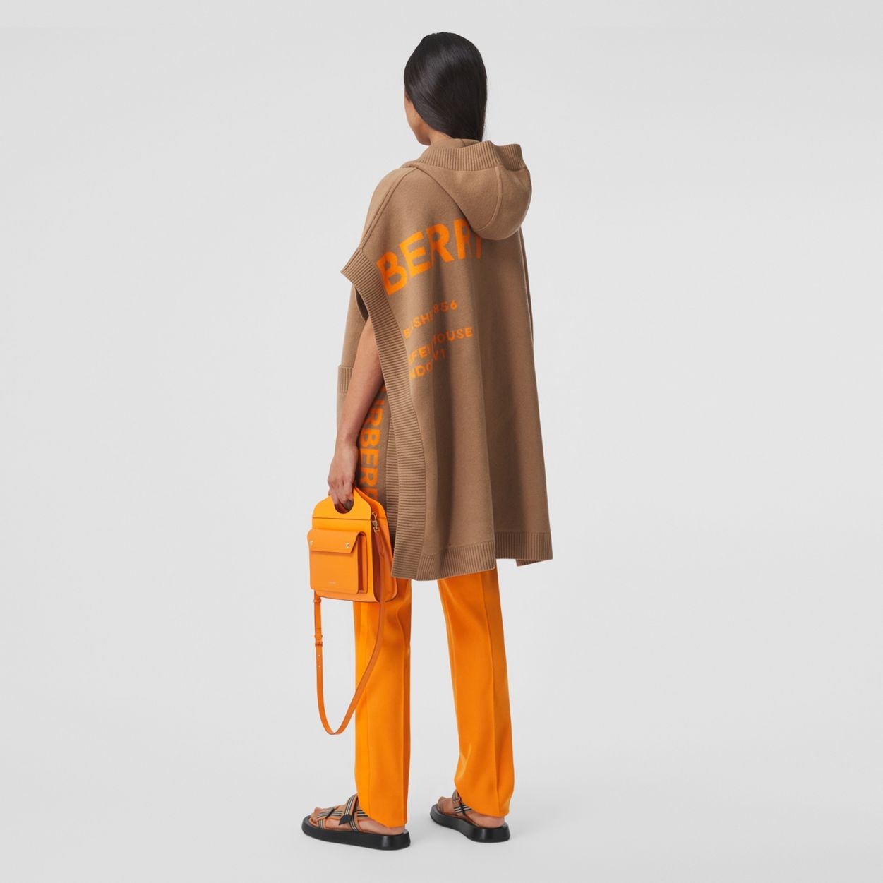 Horseferry Cashmere Blend Jacquard Hooded Cape - 2