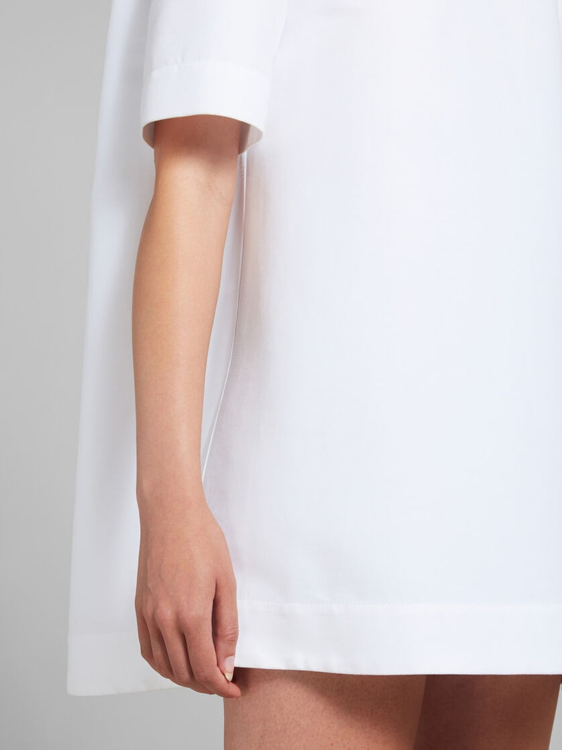 WHITE CADY MINI COCOON DRESS 5