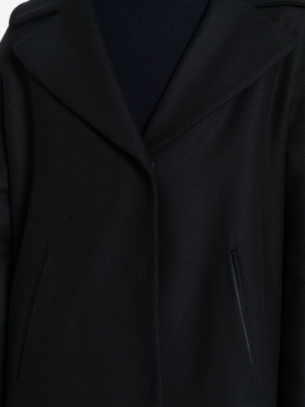 panelled mid-length coat - 6