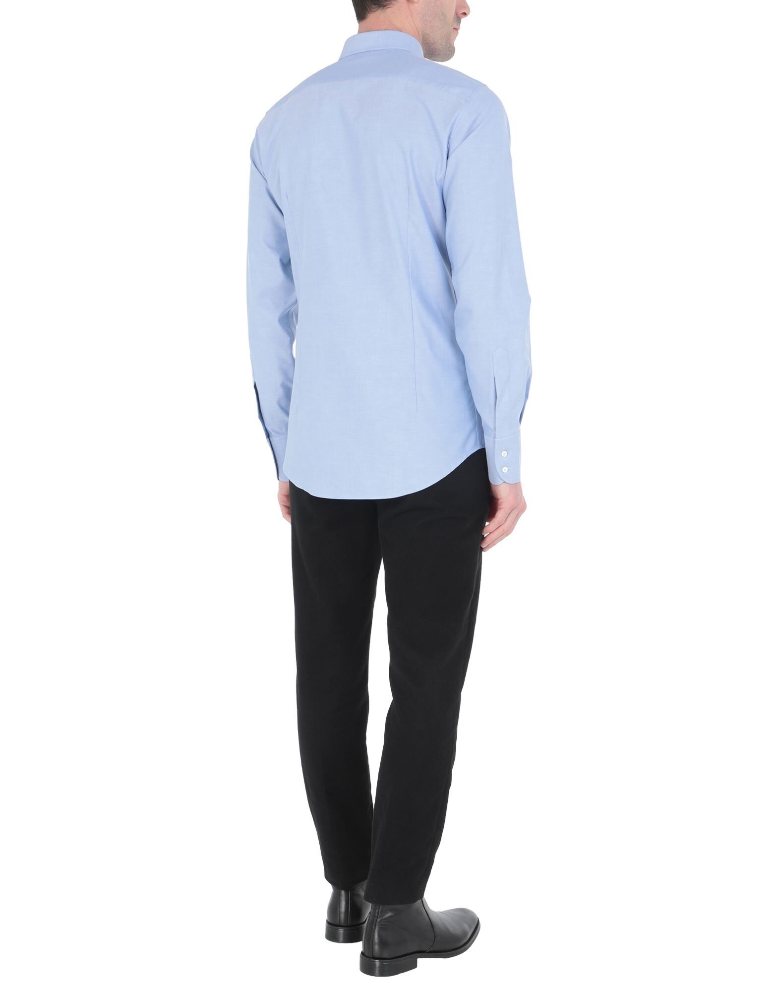 Sky blue Men's Solid Color Shirt - 3