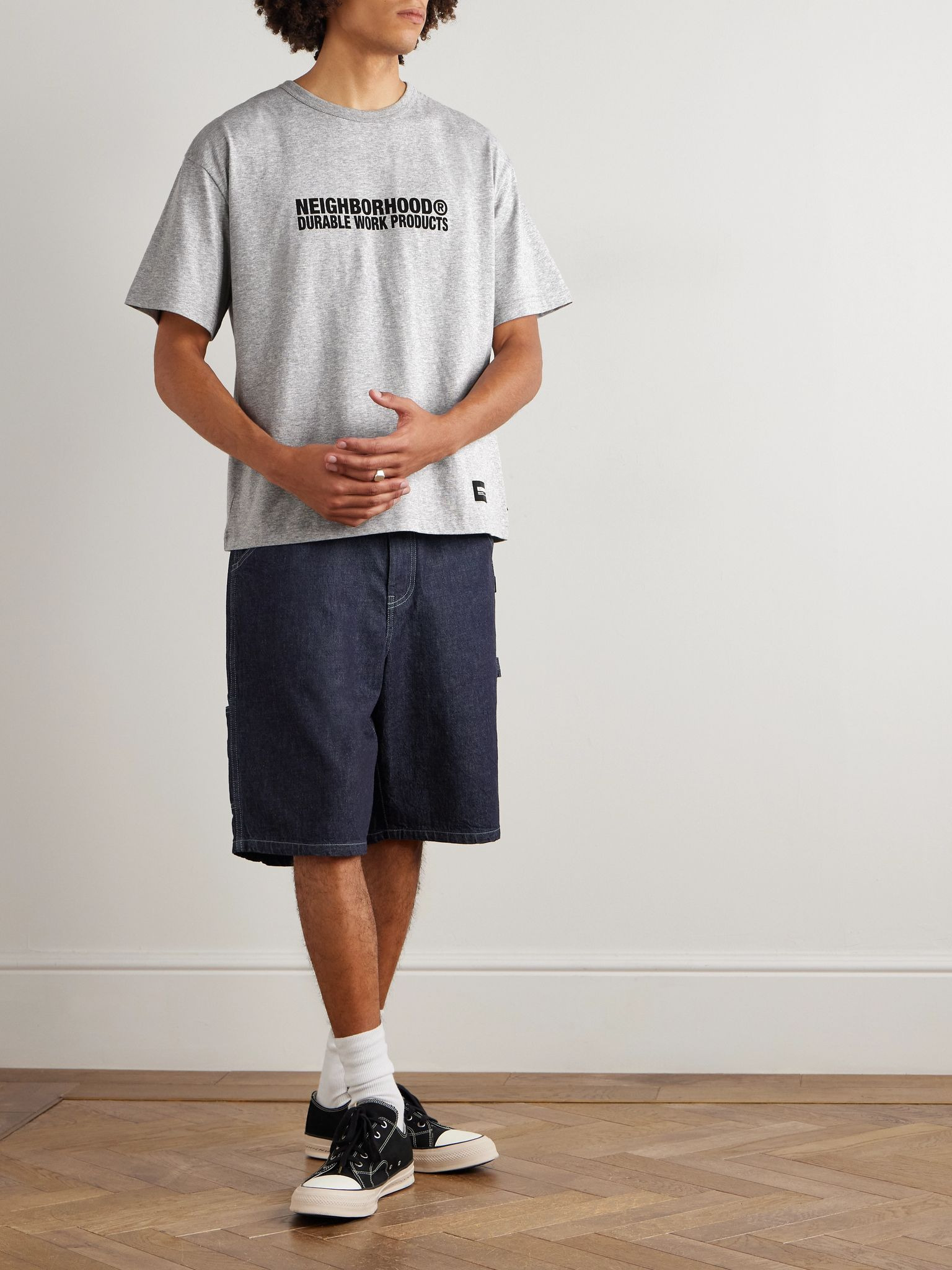Straight-Leg Denim Shorts Indigo - 2
