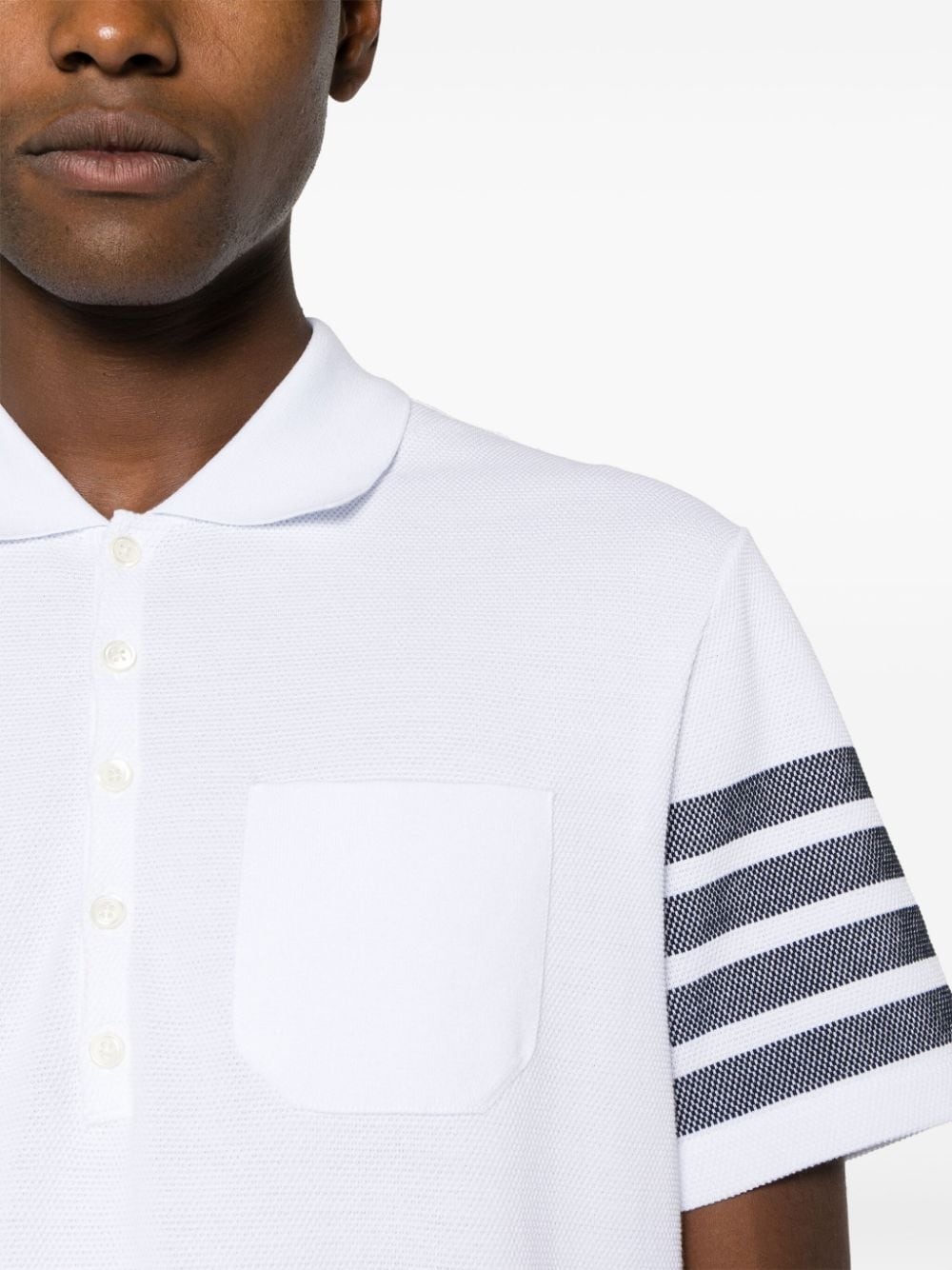 4-Bar cotton polo shirt - 5