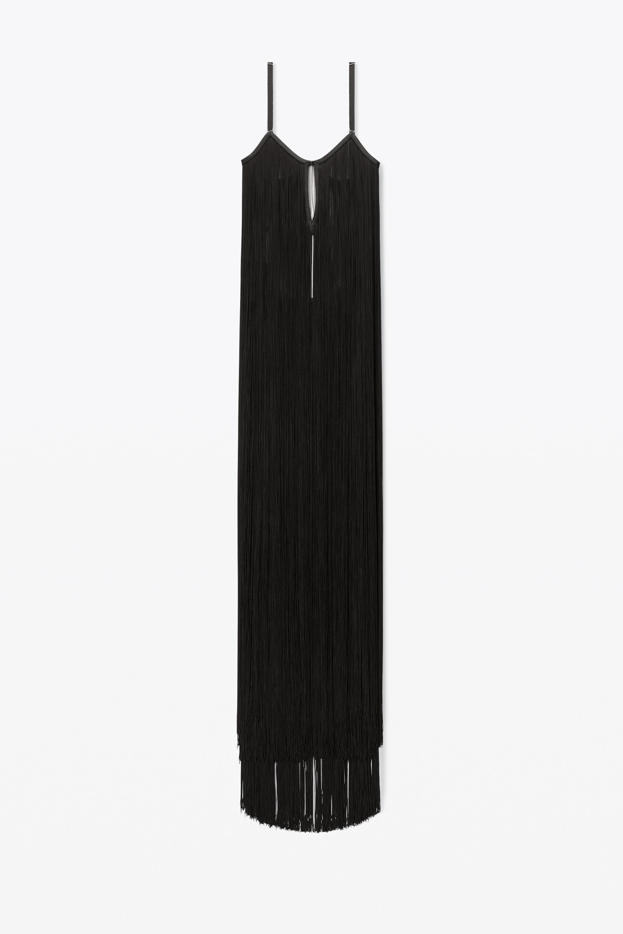 fringe dress with scoop neckline - 1