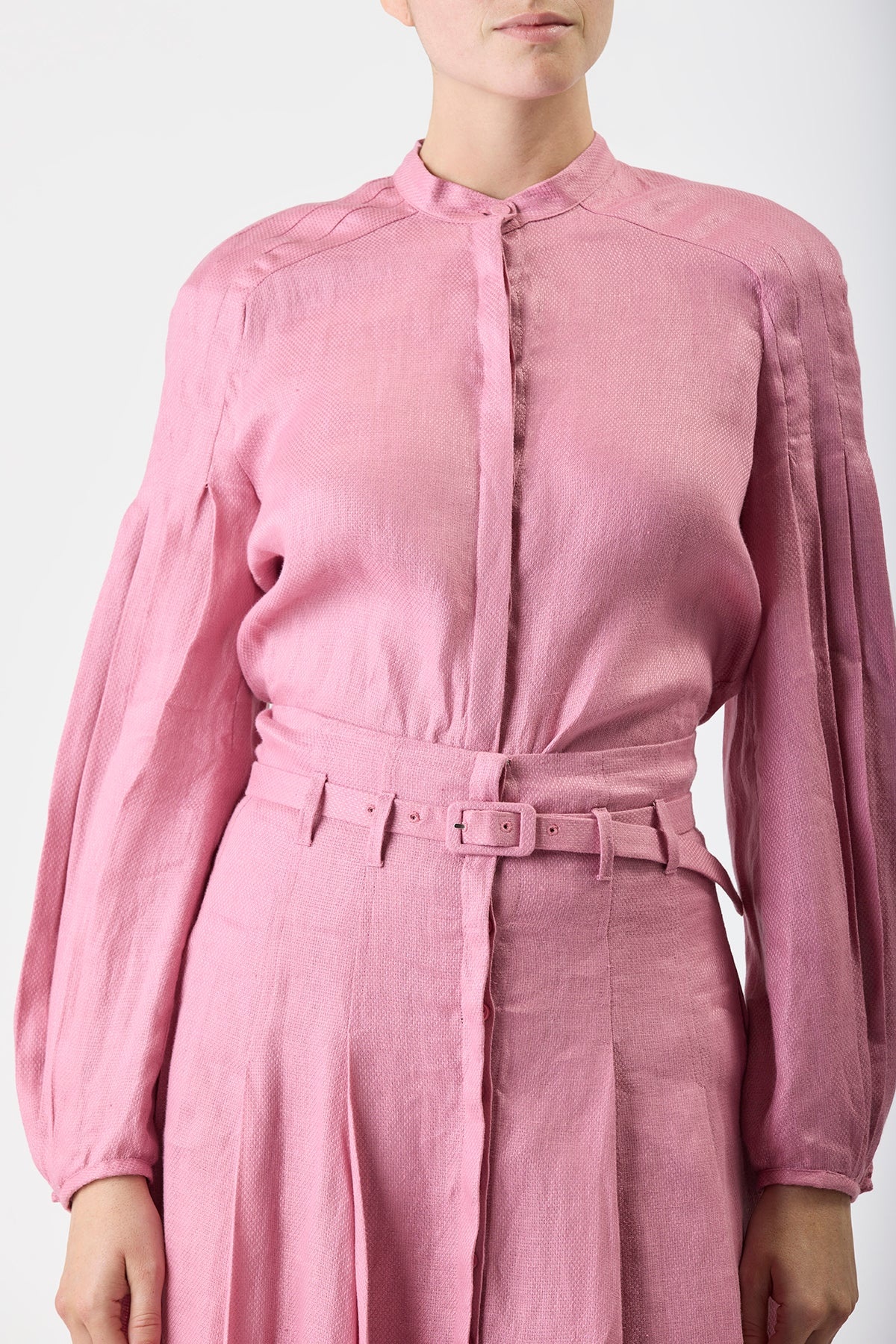 Laetitia Blouse in Rose Quartz Linen - 5