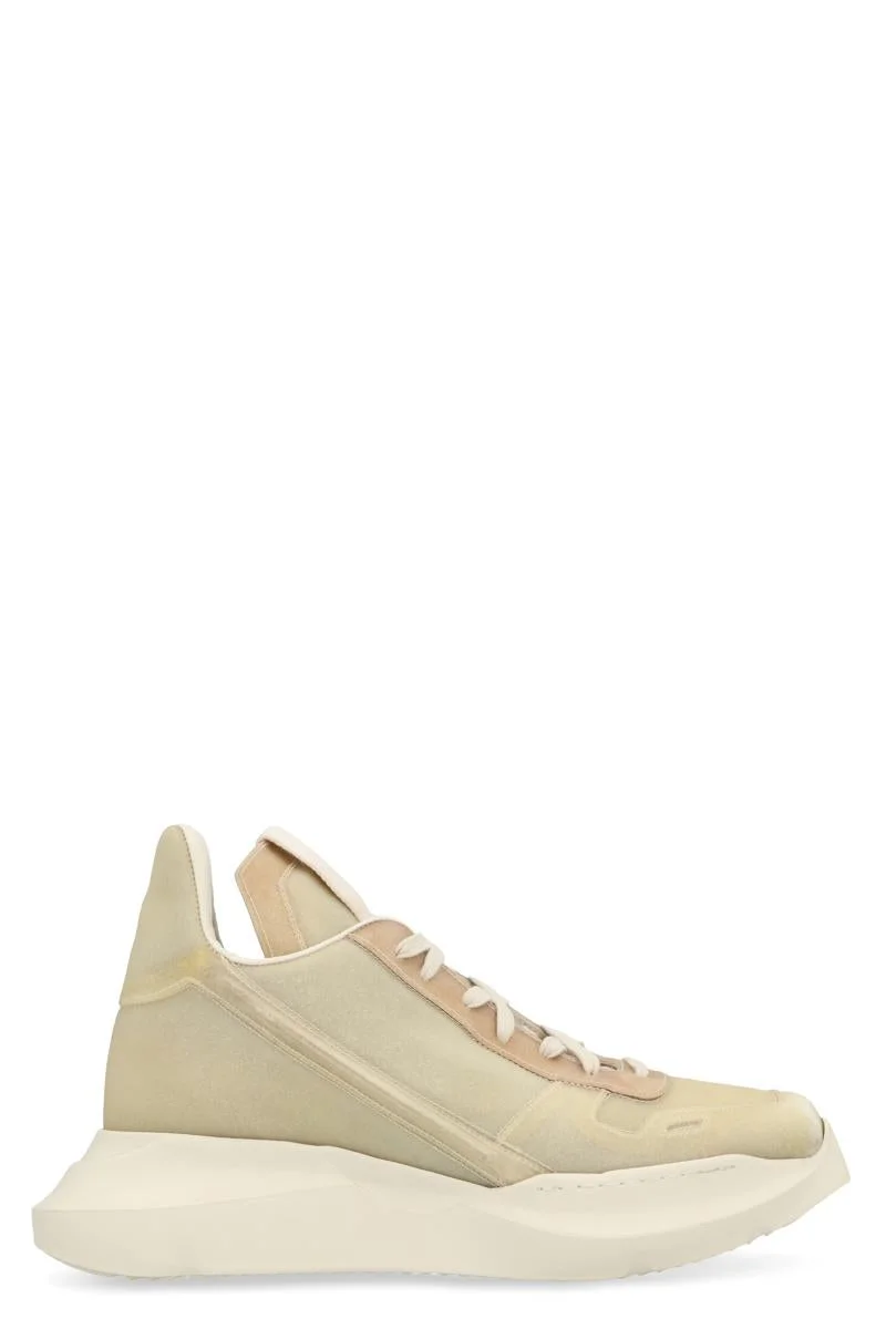 Rick Owens Geth Leather High-Top Sneakers - 1