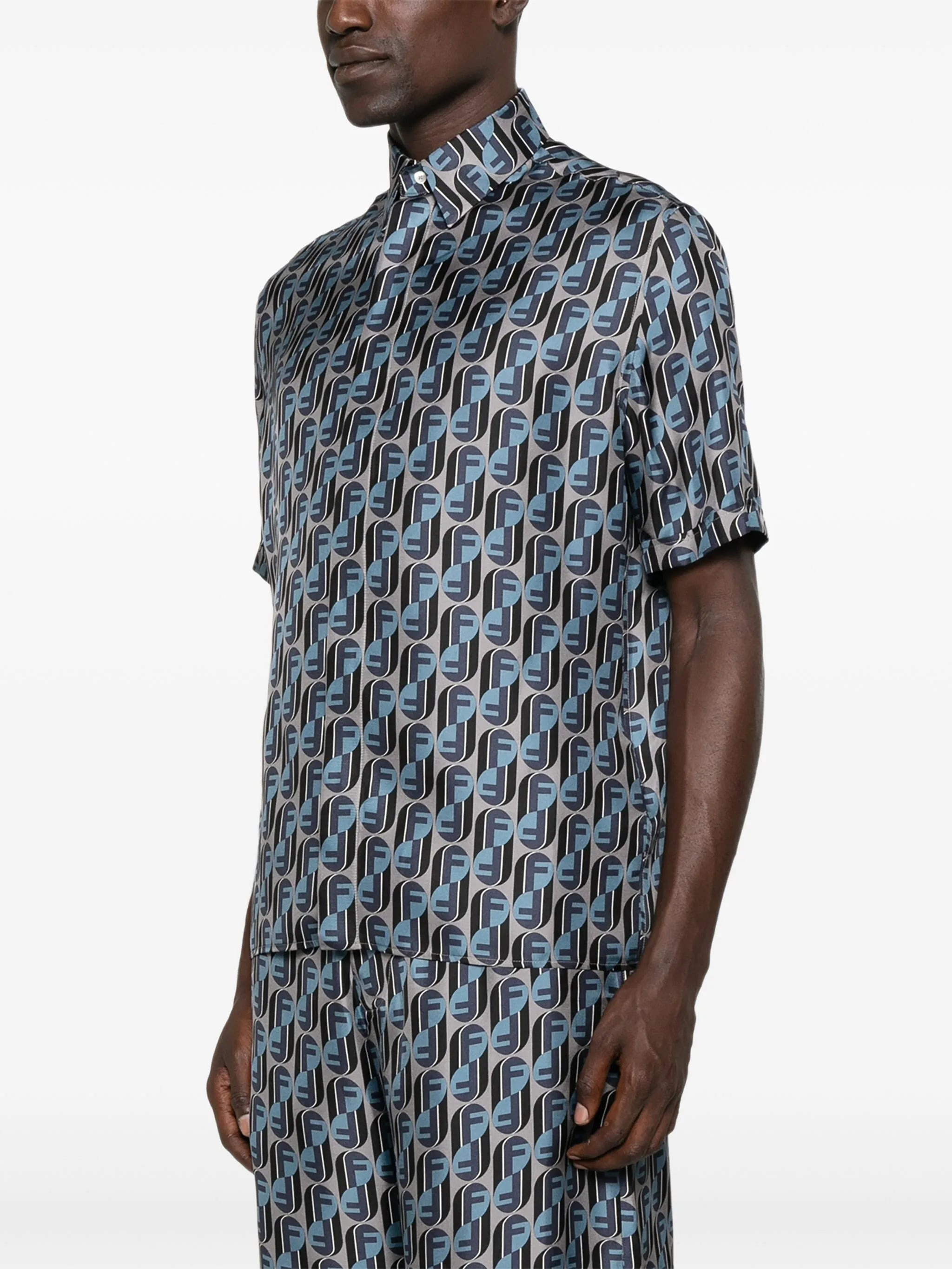 Fendi Logo-print Silk Shirt - 5