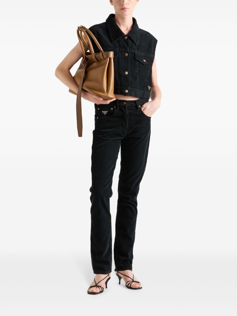 corduroy denim vest - 2