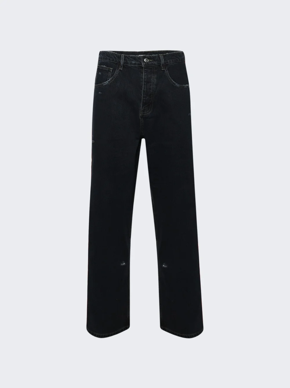 Destroyed Denim Track Pant Dark Wash Indigo - 1