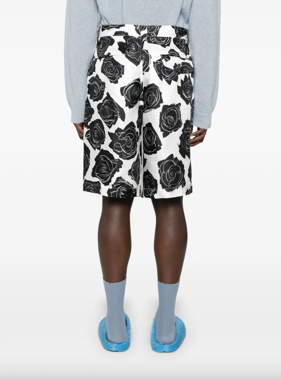 Luna Silk Twill Shorts Lily White - 4