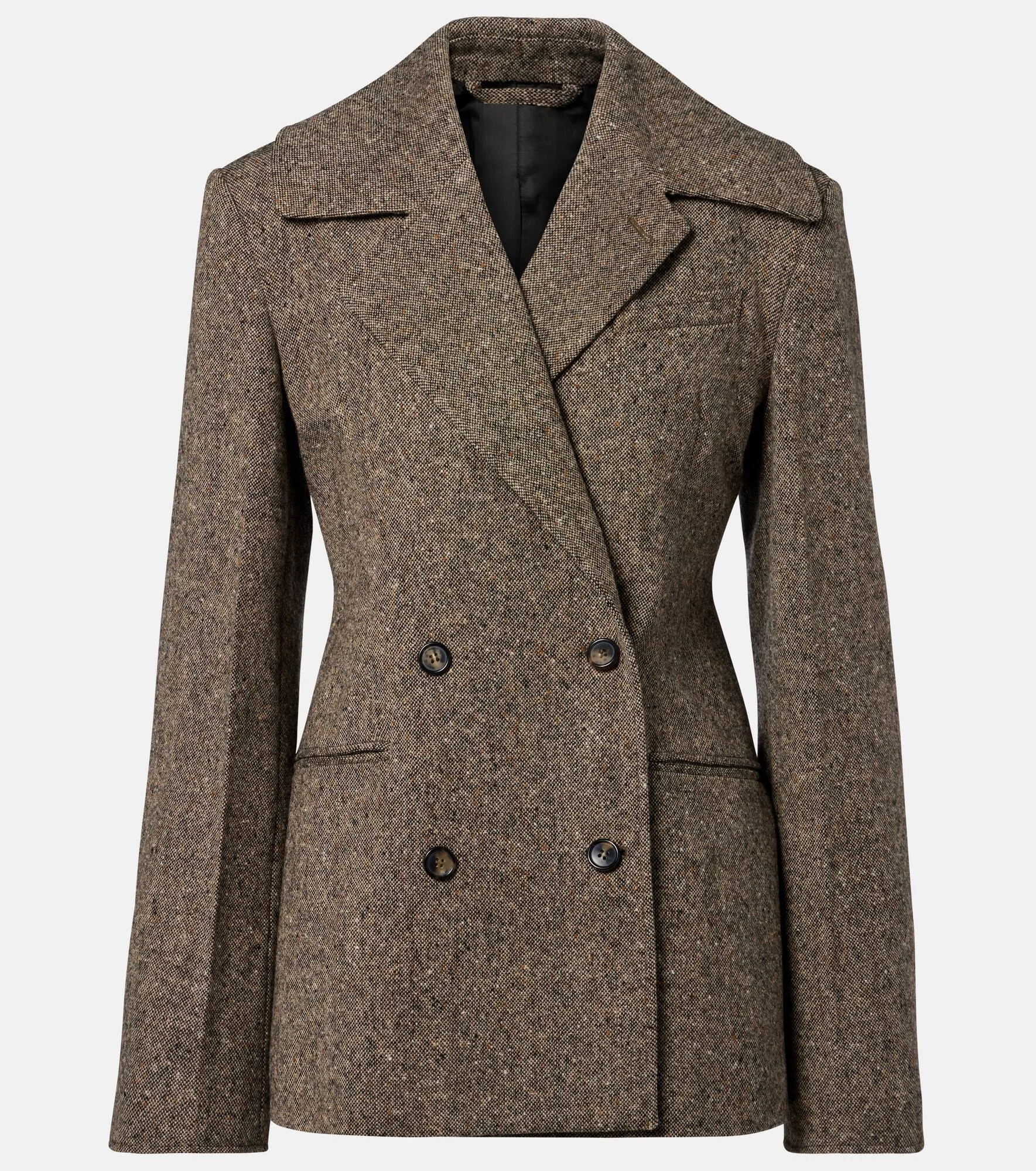 Double-breasted wool jacket - 1