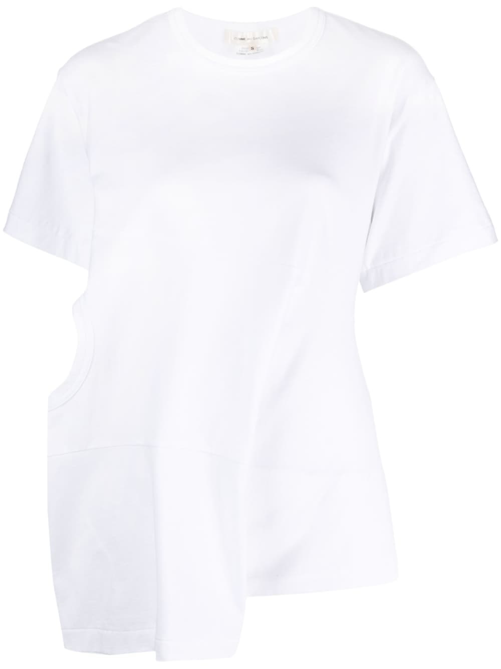 deconstructed short-sleeve cotton T-shirt - 1