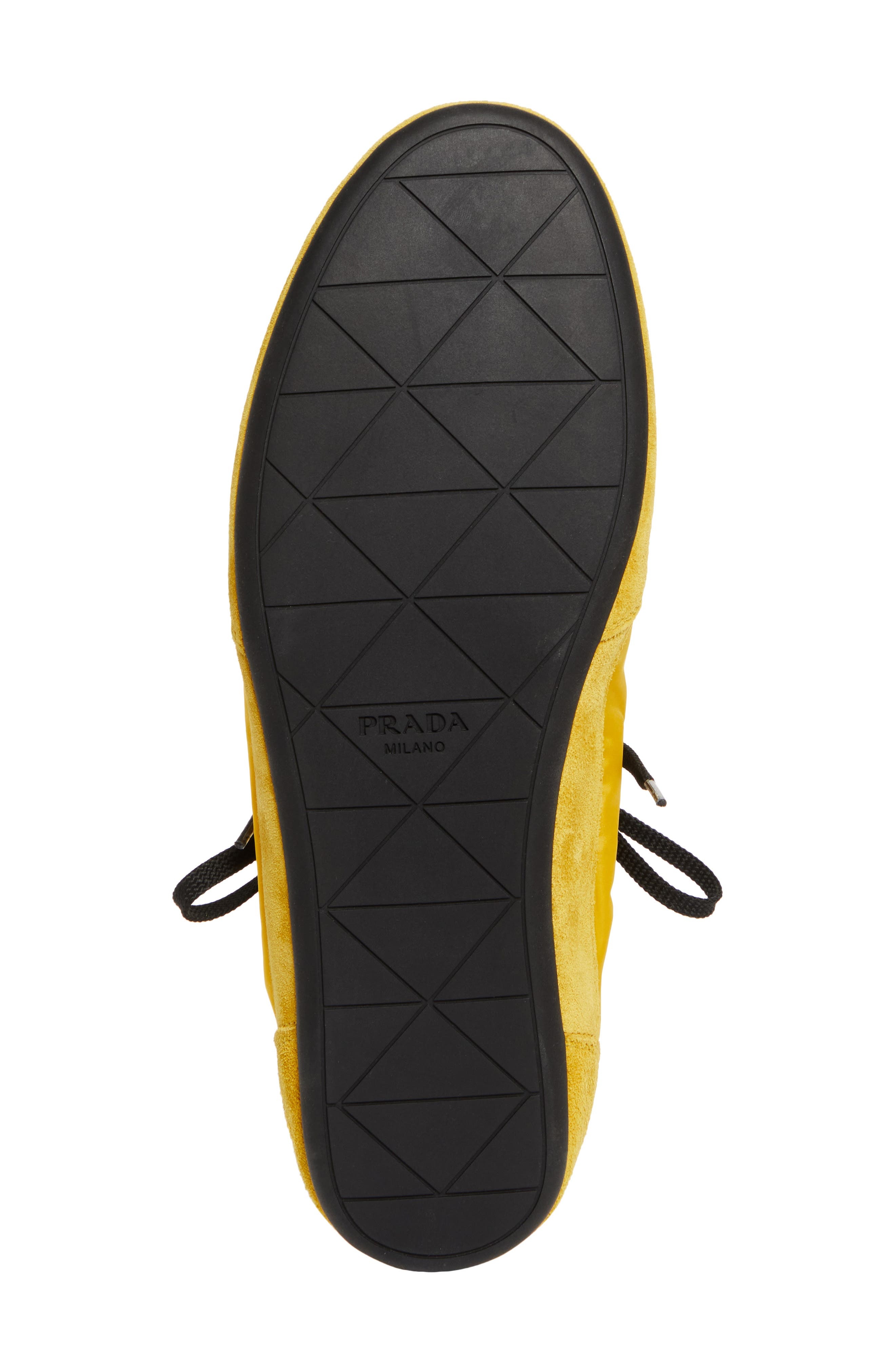 Prada Collapse Mixed Media Low Top Sneaker in Topazio at Nordstrom - 6
