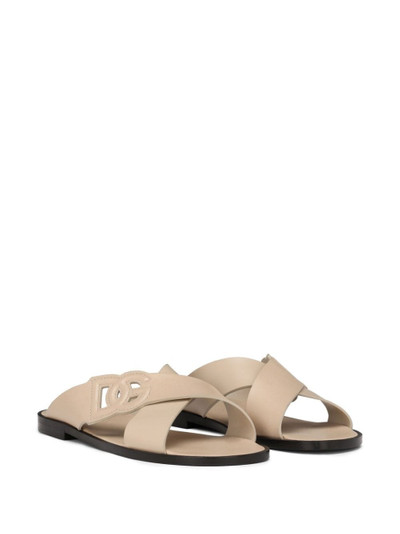 Dolce & Gabbana DG logo leather sandals outlook