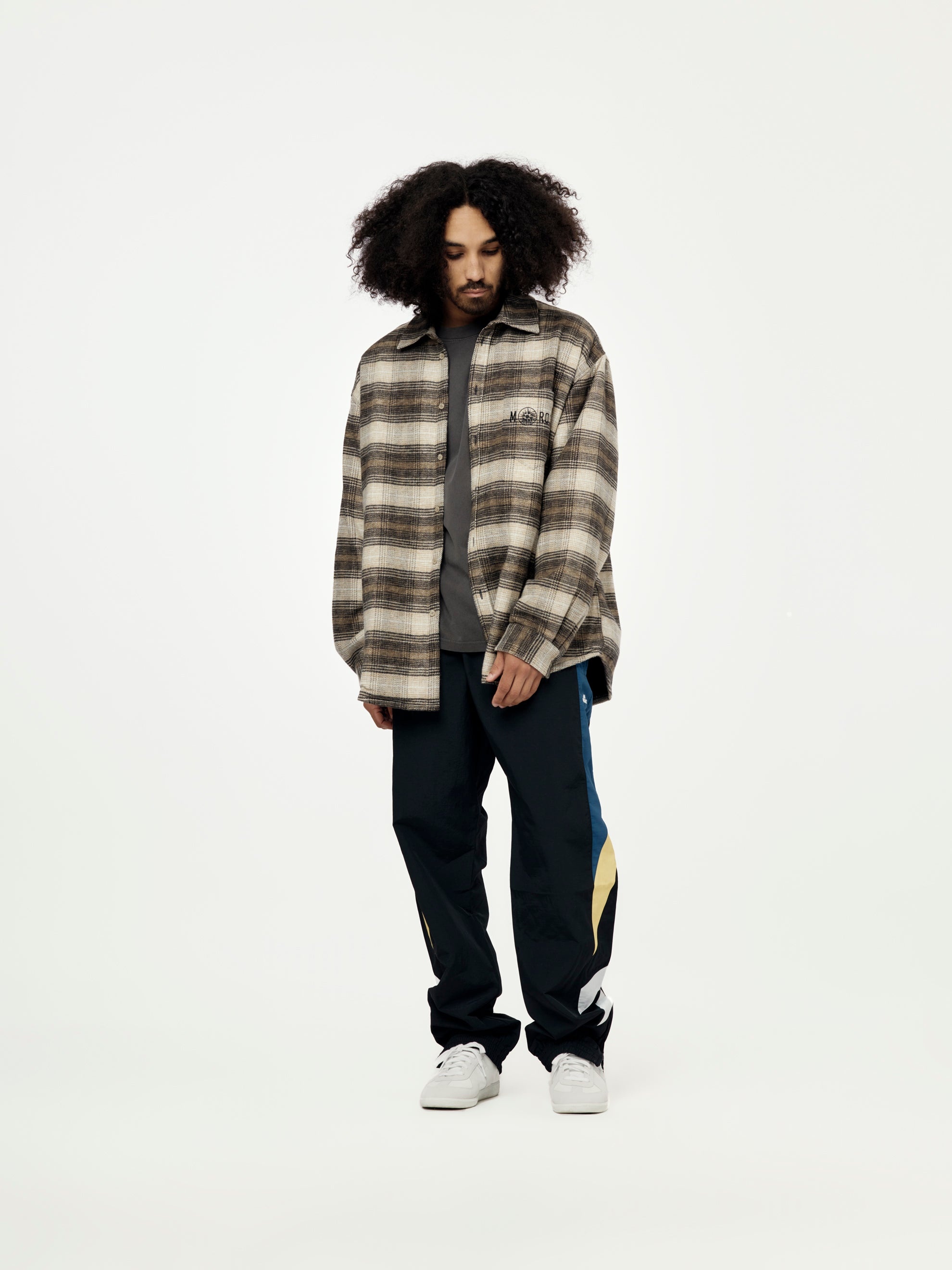 BROWN CHECK L/S OVERSHIRT - 4