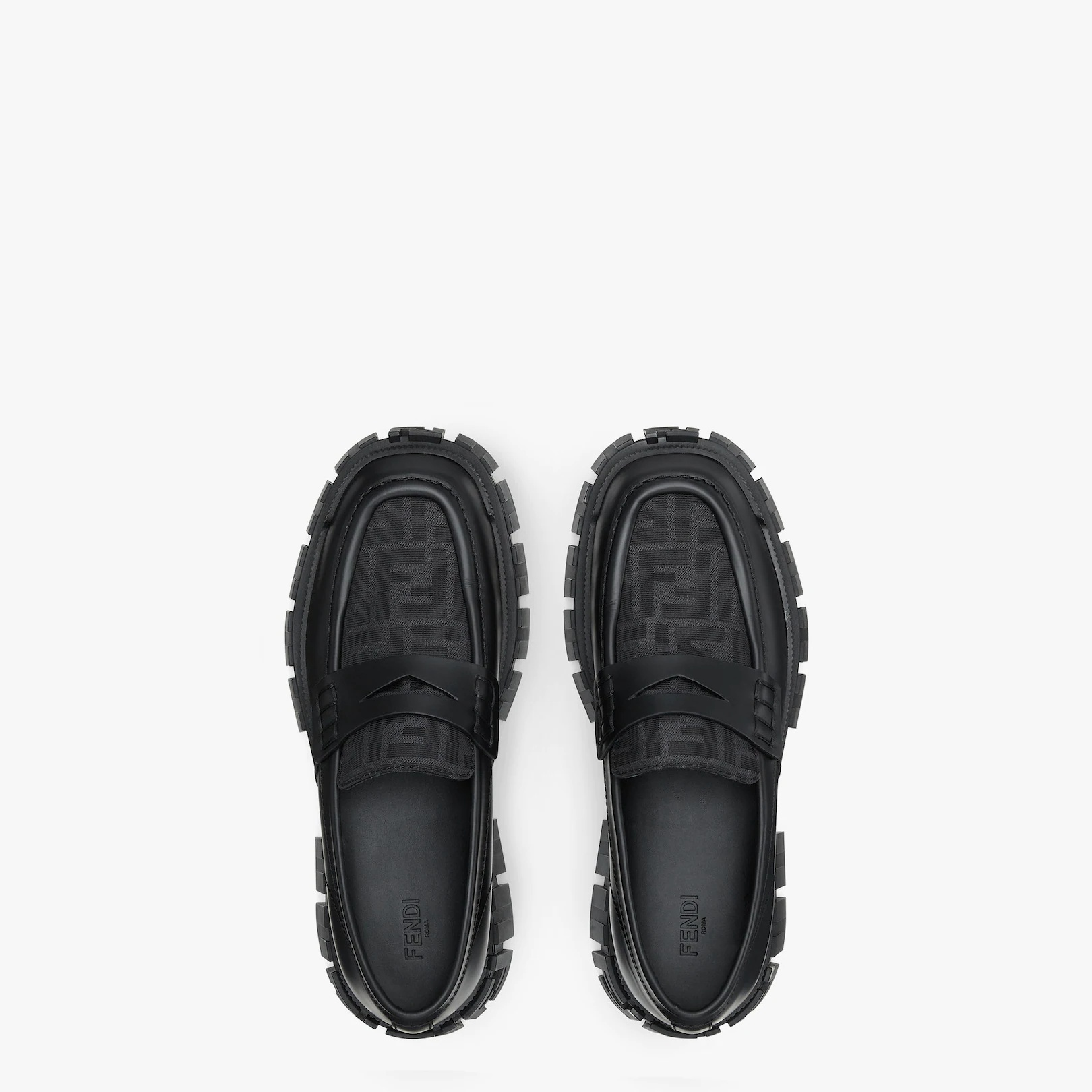 Black leather loafers - 4