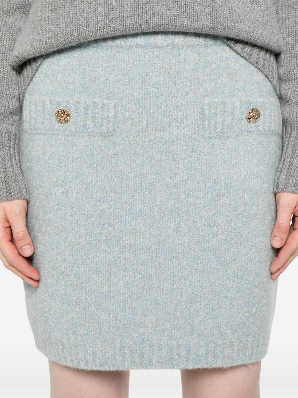 marl-knit mini skirt - 5