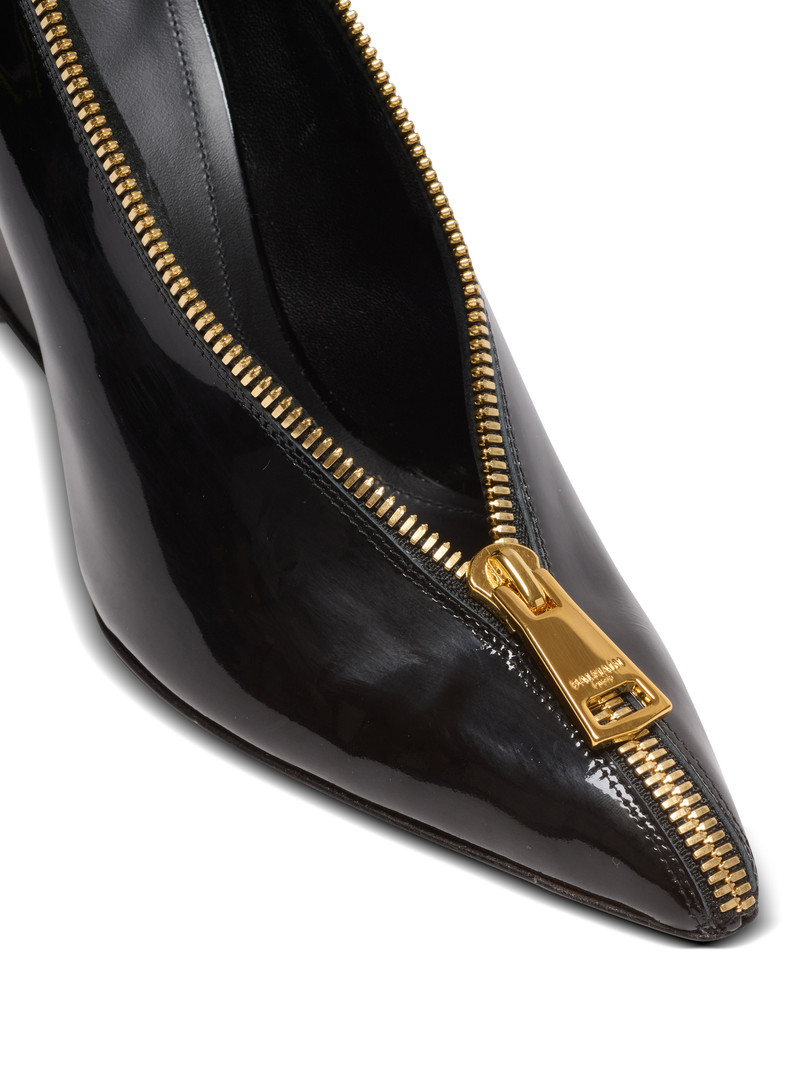 Zip Wedge pumps in patent leather 5
