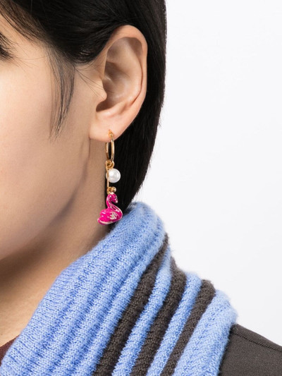 Marni flamingo-pendant earrings outlook
