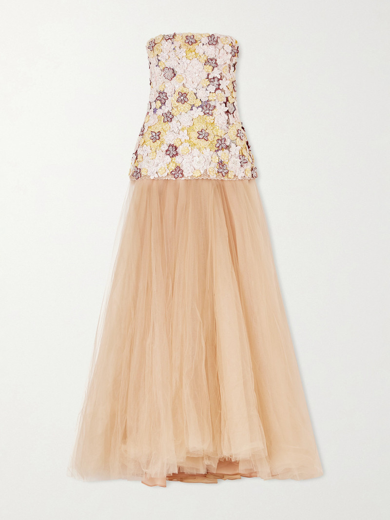 Crystal-embellished Embroidered Tulle Gown 1