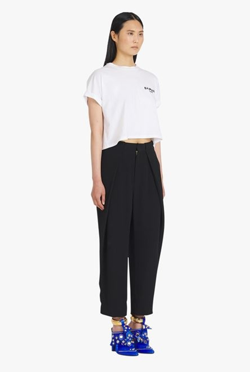 Black crêpe eco-designed pants 7