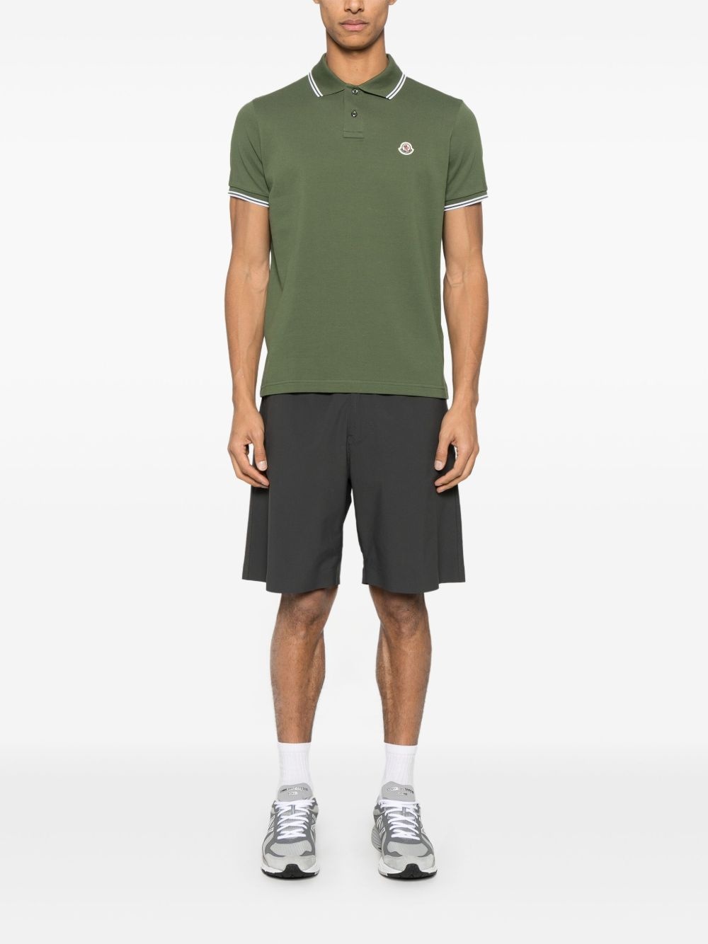 logo-patch cotton polo shirt - 2