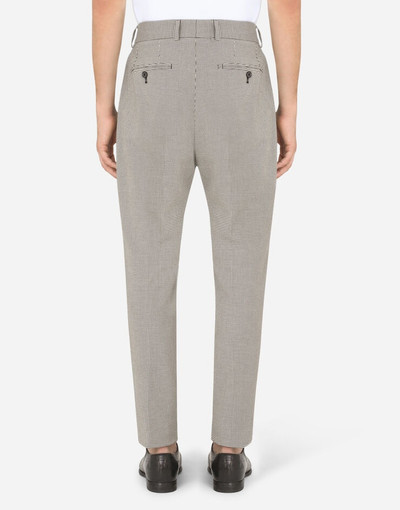 Dolce & Gabbana Cotton houndstooth pants with darts outlook