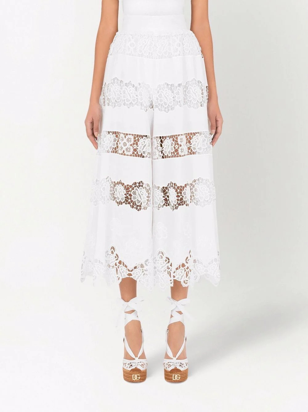 openwork embroidered culottes - 3