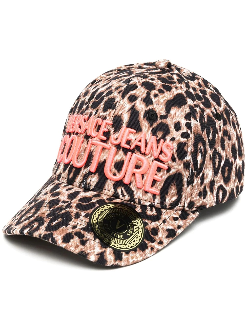 leopard print cotton cap - 1