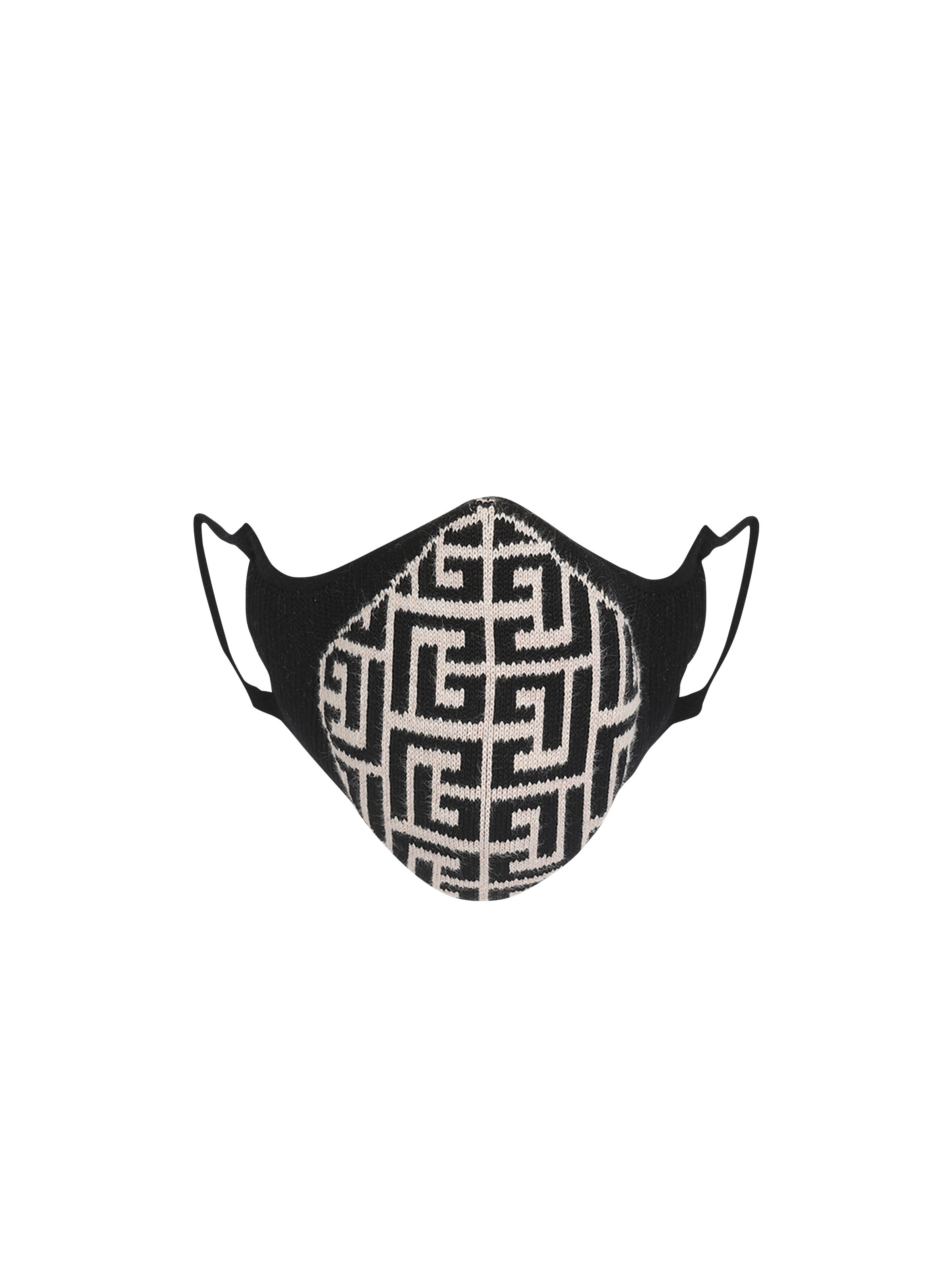 Cotton mask with Balmain monogram - 1
