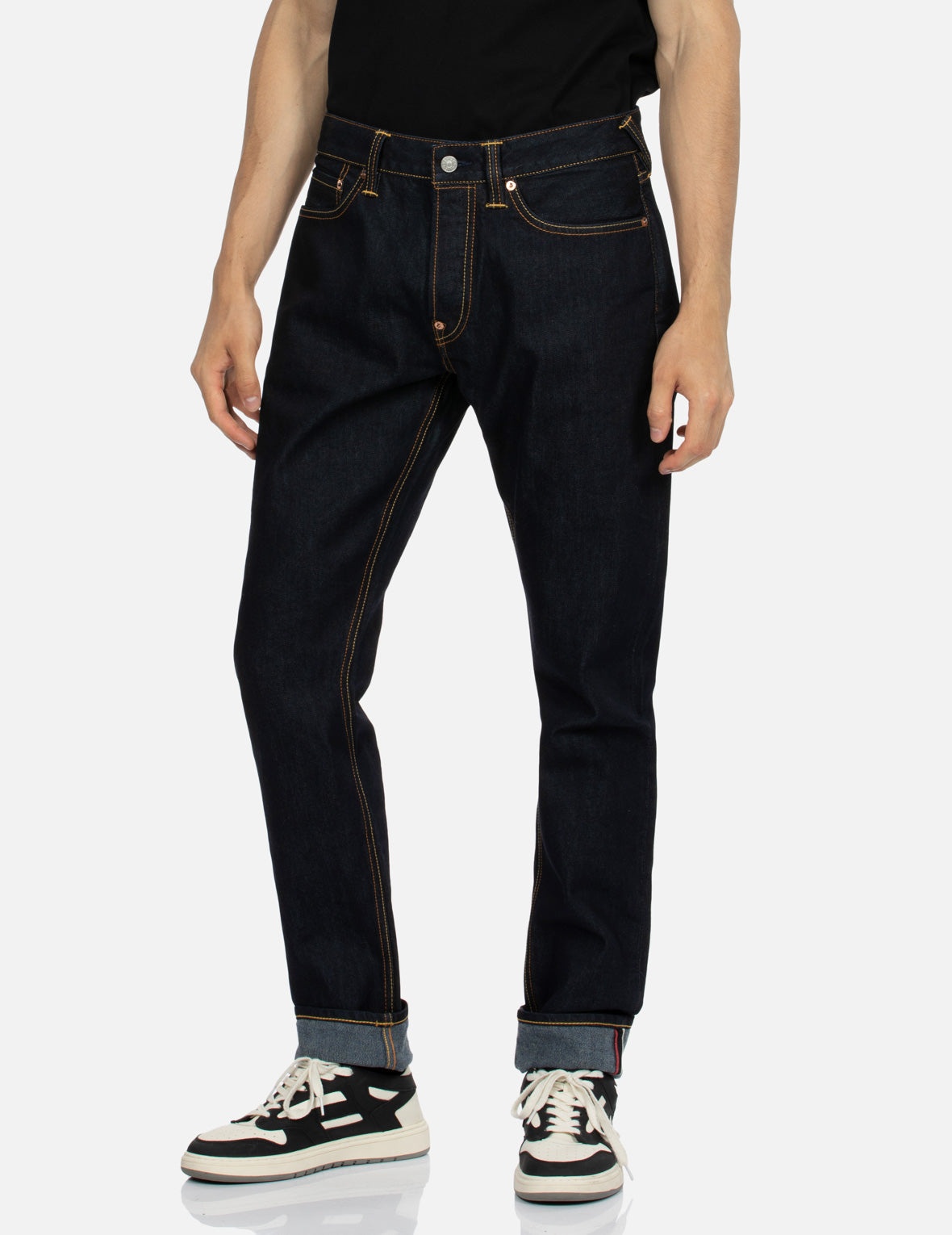 Brushstroke Seagull Print Carrot Fit Selvedge Denim Jeans #2017 - 8