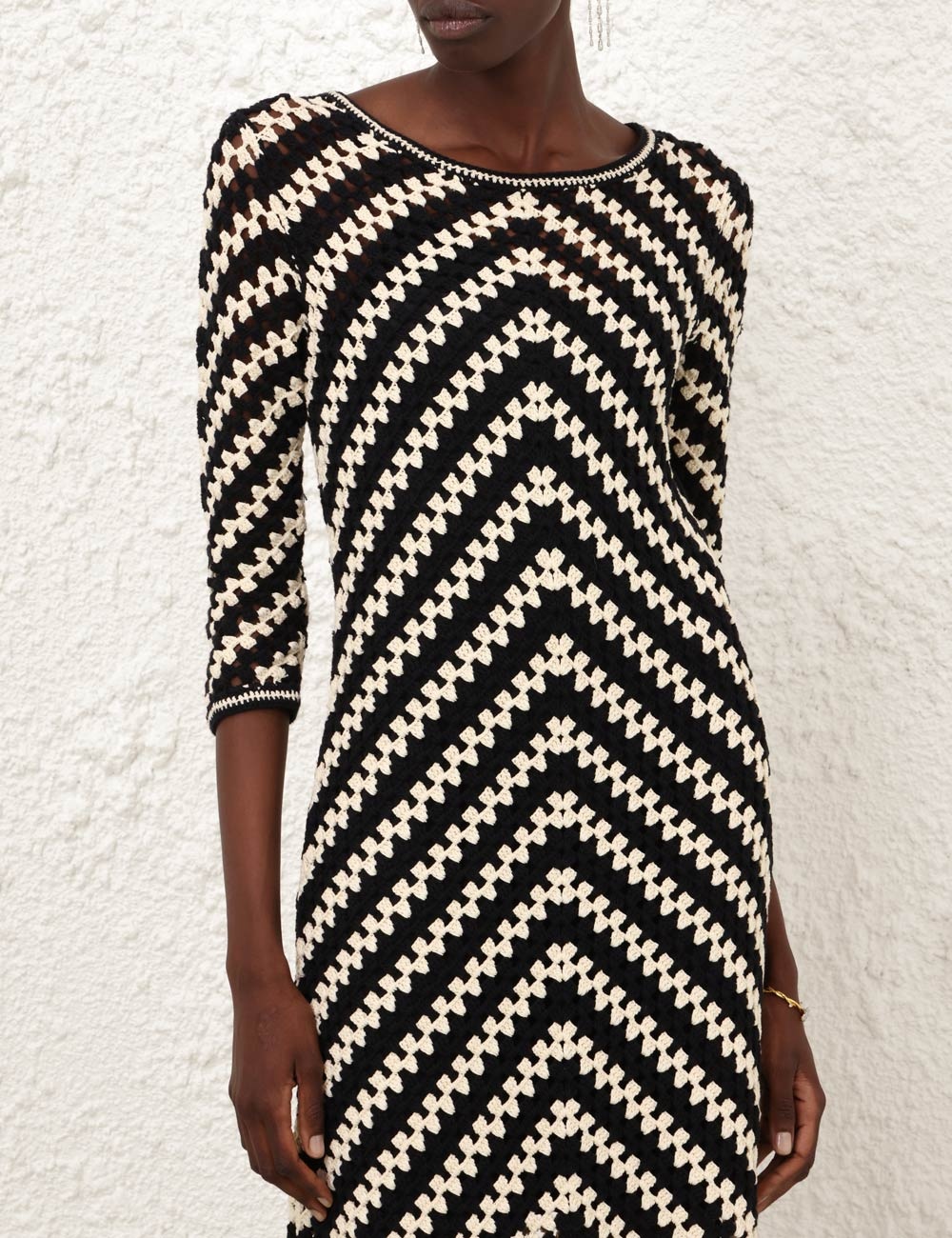 ワンピース Zimmermann Halliday Hand Crochet Dress (9760DSS241 CHV) Zimmermann HALLIDAY HAND CROCHET DRESS | REVERSIBLE