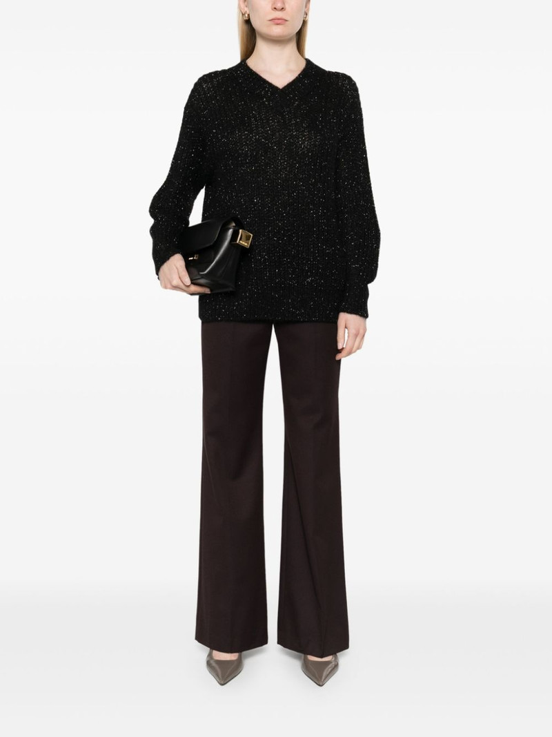 Herno metallic-threading knitted sweater outlook