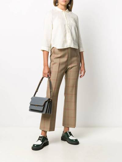 Marni cropped check flares outlook