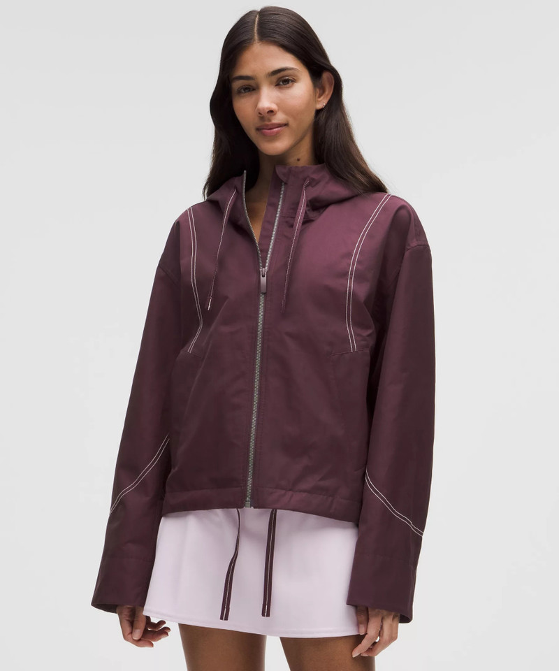 Water-Resistant Cropped Hooded Jacket 1
