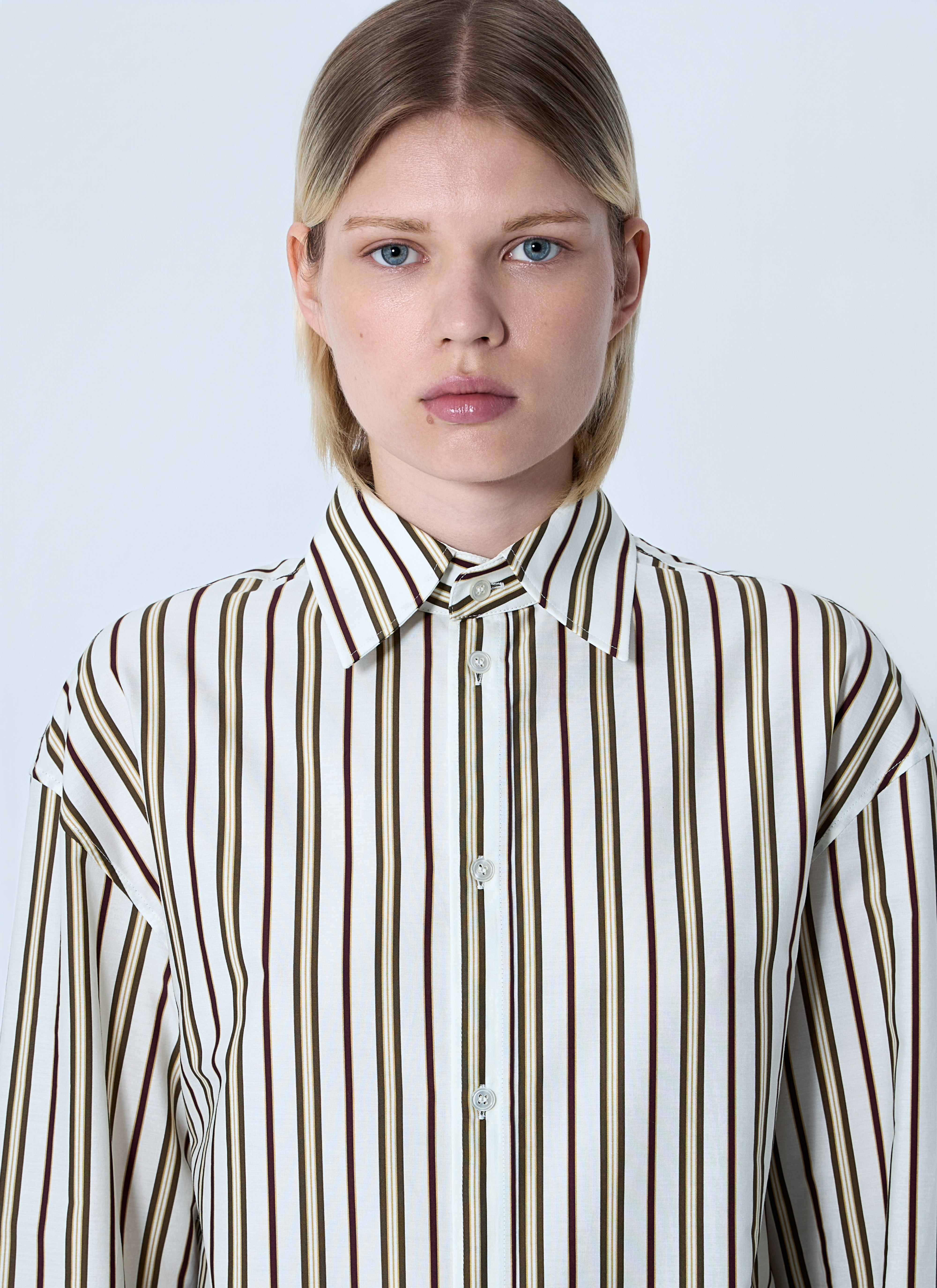 Saint Laurent Women Striped Button-Down Shirt - 5