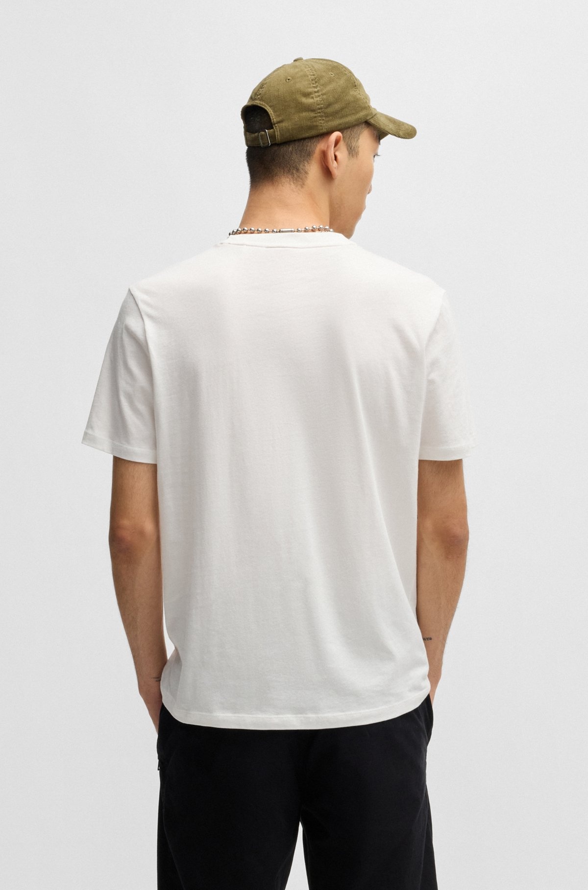 COTTON-JERSEY T-SHIRT WITH RACING LOGO PRINT - 5