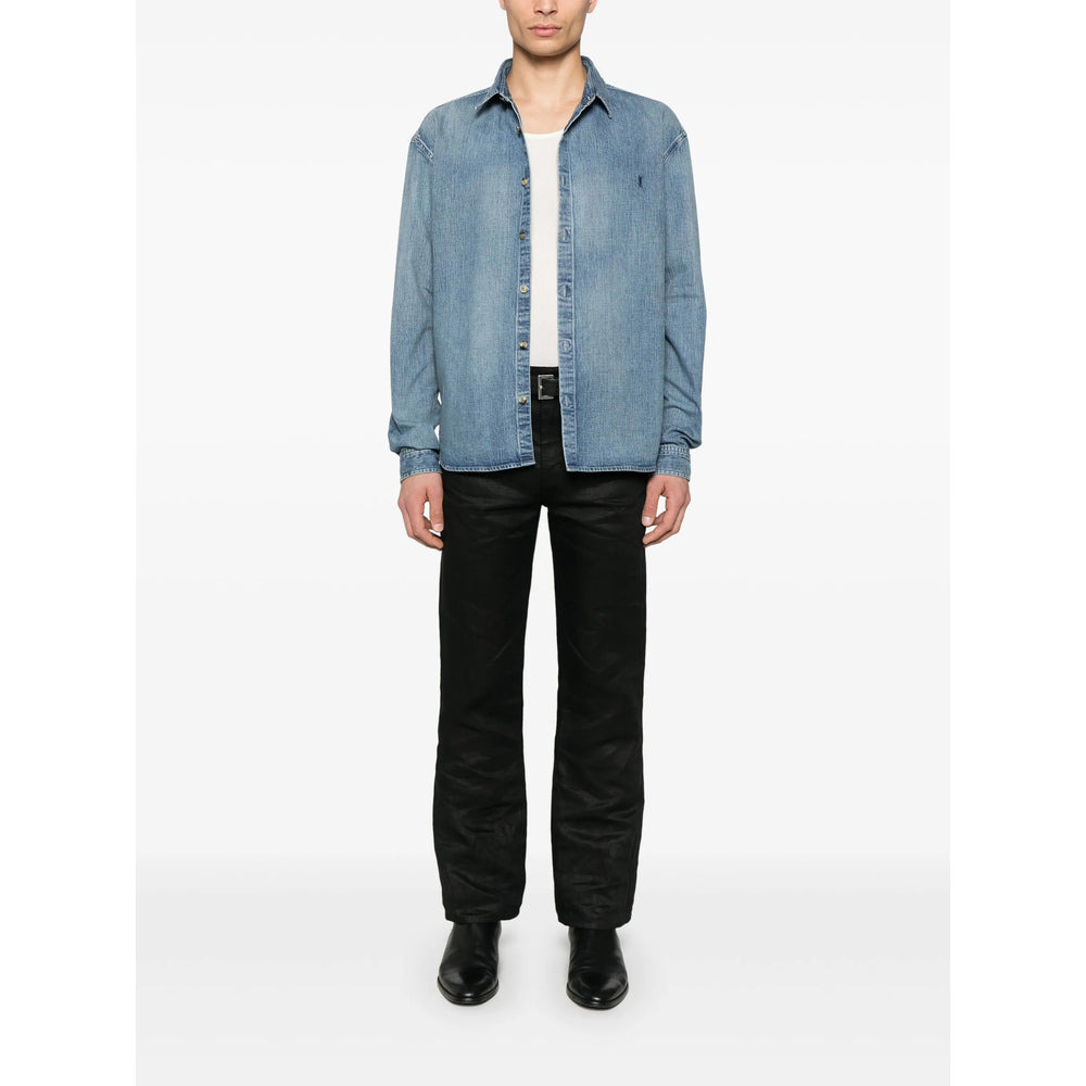 Saint Laurent Blue Shirts Men - 3