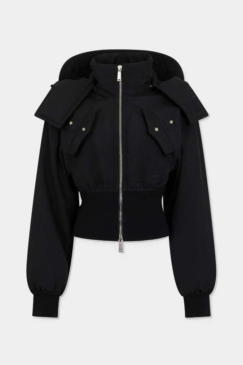 MILITARY CHIC MINI DOWN JACKET - 1