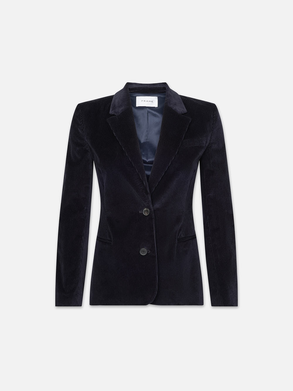 The Corduroy Femme Blazer in Navy - 1