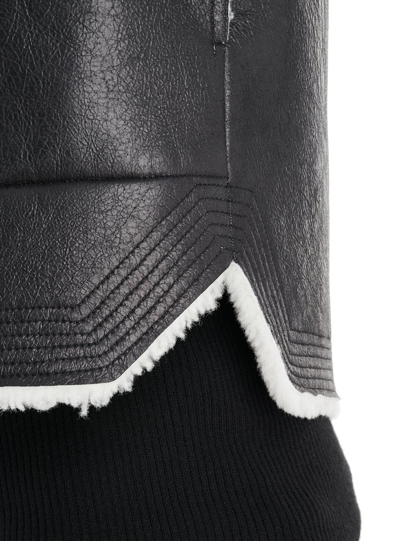 Black Shearling Cargo Vest 8